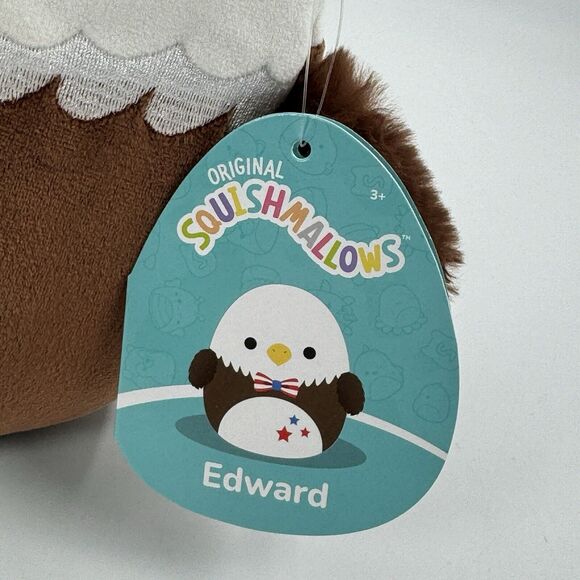 Squishmallows NWT Americana Squad Edward the Patriotic Bald Eagle 8" 4th of July - Picture 2 of 10